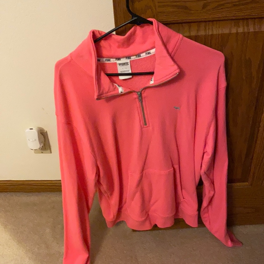 Pink quarter zip